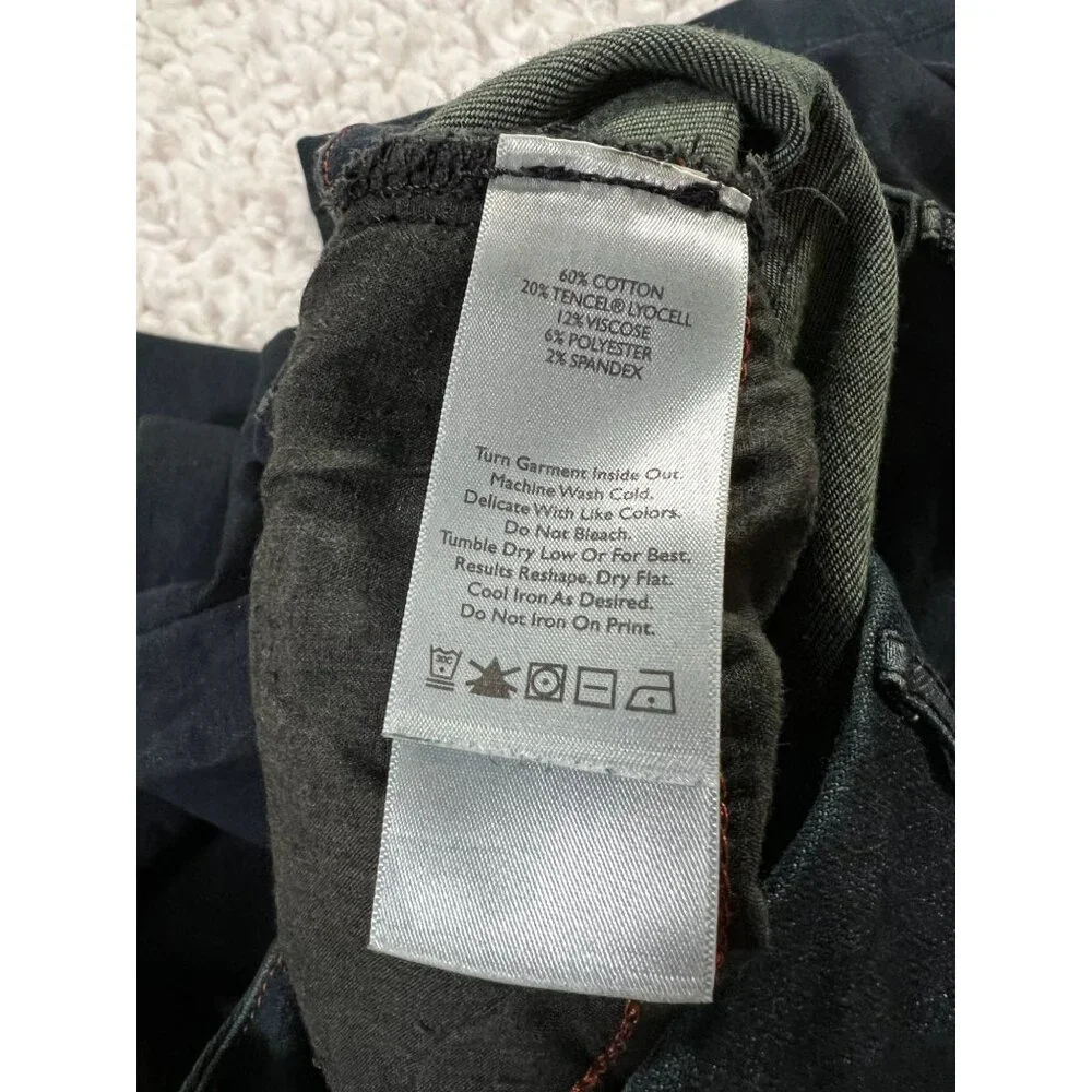 Eddie Bauer Slightly Curvy Jeans Sz 14 Womens Slim Straight  Dark Wash - Picture 8 of 12